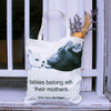 "ditch dairy, go vegan" tote bag